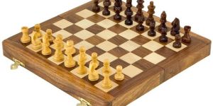 Sheesham Folding Magnetic Travel Chess Set - (10 Inch)