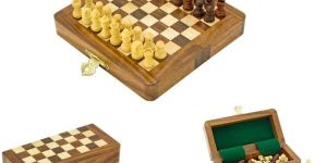 Inch Sheesham Folding Magnetic Travel Chess Set -  (5)