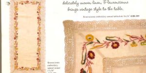 Emb Linen Table Cloth