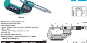 Insize Digital Non Rotating Spindle Disk Micrometer