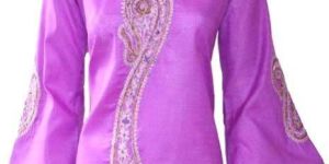 Purple Embroidered Kurti