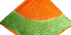 Silk Bandhani Skirt