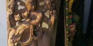 Lord Krishna Wooden Idol