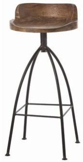 Bar Chair with Wooden Seat