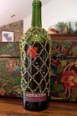 Beaded Wine Bottle Holder