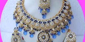 Indian Bollywood Kundan Zircon Necklace Set