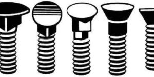 CARRIAGE BOLT, ROUND and CSK HEAD WITH SQUARE NECK, FLAT CSK NIB BOLT