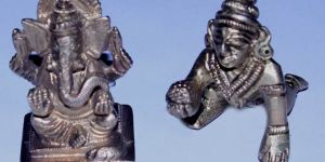 Brass Krishna Ganesh Statue