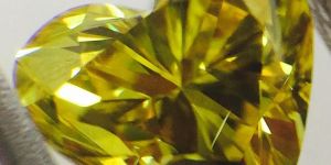 Heart Shaped Vivid Yellow Diamond