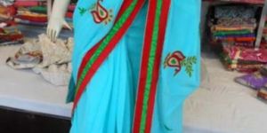 Designer Fancy Zari Work Georgette Saree