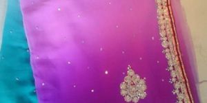 Designer Handwork Sarees Dual Color