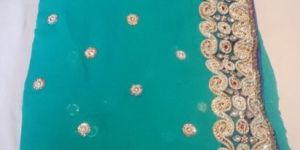 Designer Heavy Border Handwork  Party Wear Sarees