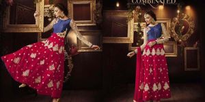 Dilettante Silk Embroidered Work Anarkali Salwar Kameez