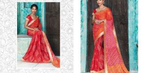 Good Georgette Multi Color Designer Saree