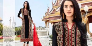 Refreshing Embroidered Work Georgette Designer Suit