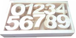 AN-37 Wooden Number Solid Blocks