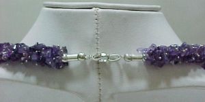 Natural Black Gemstone Chip Necklace