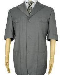 Gray Mens Safari Suit