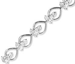 Cubic Zirconia Silver Bracelets - BR-1008