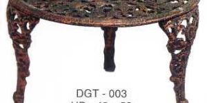 Round Garden Wooden Dining Table