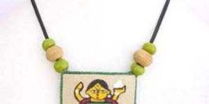 Painted Jute Necklace -03