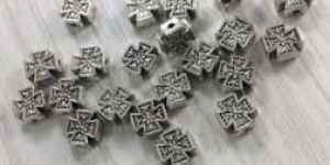 Silver Cross Beads