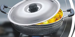 Non Stick Deep Kadai With Lid