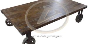 Industrial Wooden Trolley