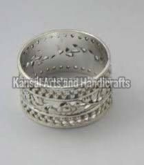 Brass Silver Finish Napkin Rings