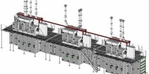 Industrial 3 Level Polymerization Tunnel Ovens