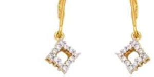 Avsar Real Gold and Diamond Fashion Hoop Earrings# Ave004