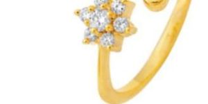 Avsar Real Gold and Diamond Pressure Set Ladies Ring # Avr006