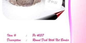 Round Dish with Net Border