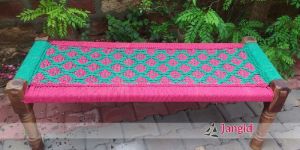 Wooden Chindi Fabric Charpai / Bed Design