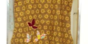 Short Sleeved Lemon Yellow Cotton Kurti