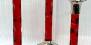 Brass Acrylic Candle Holder