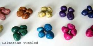Dyed Dalmatian Tumbled Stones