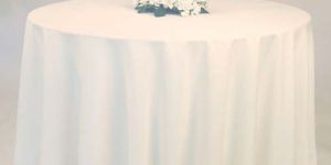 White Round Table Cover