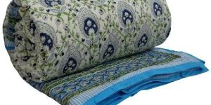 Jaipuri Razai Pan leaf 100% Cotton Quilt
