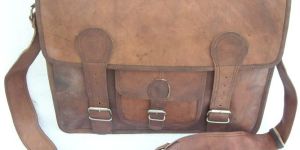 Vintage Goat Leather Laptop / Office Bag Paded