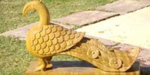 Sandstone Peacock Statue