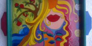 Hand Painted Wooden Trays