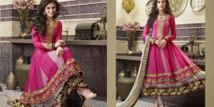 Magenta Colour Ethnic Party Wear Anarkali Salwar Kameez