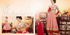 Stunning Look Bollywood Style Attractive Embroidered Wedding Churidar Kameez