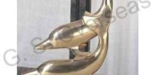 Brass Dolphin Statue