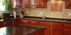 Tan Brown Honed Finish Granite Slab