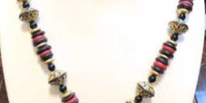 Wood Bead Necklace  : WB-Circle-BG02