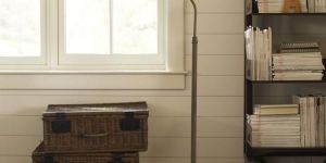 Whitney Fluted Glass Task Floor Lamp