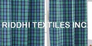 Check Cotton Curtain Fabric