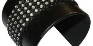 Crystal Cuff Leather Bracelet